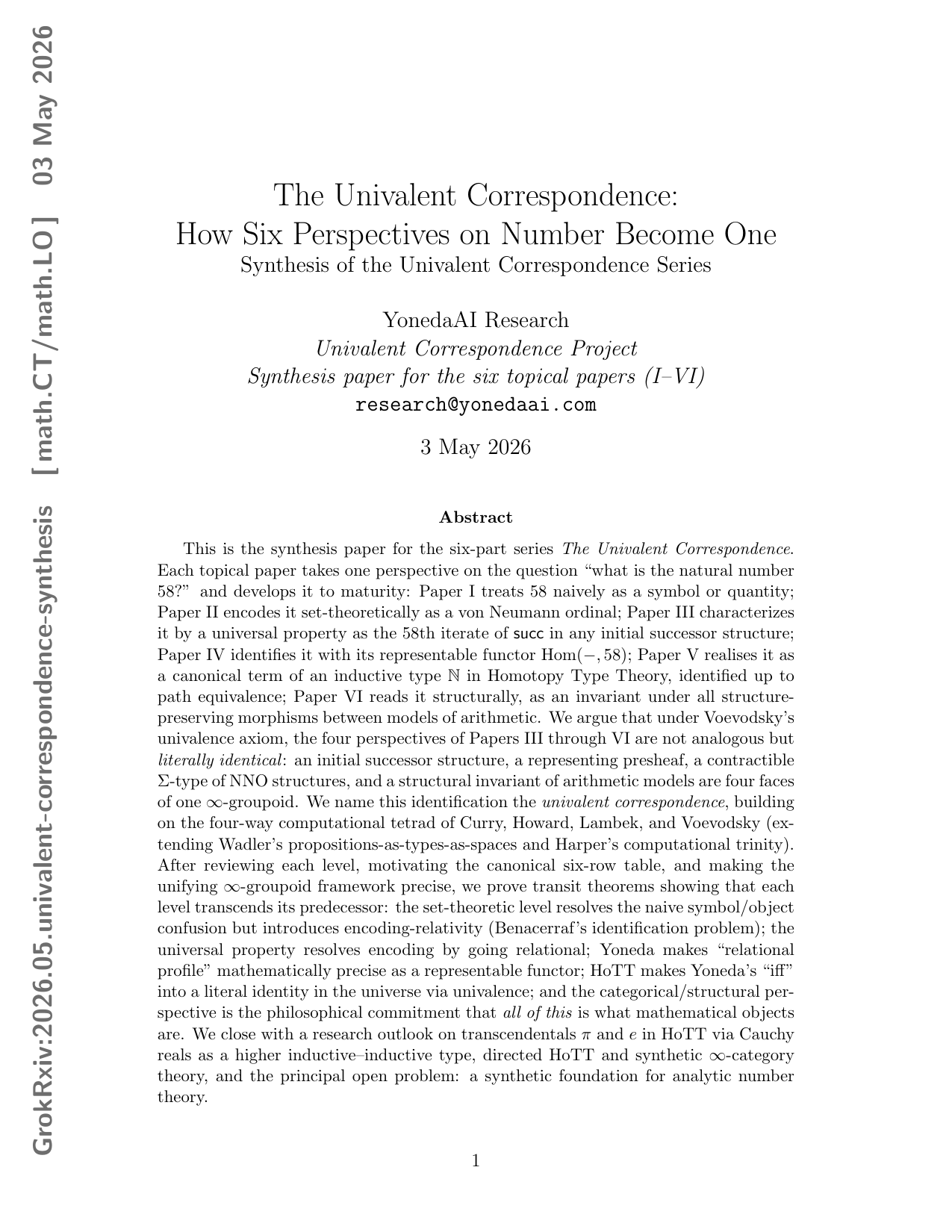 Synthesis paper cover
